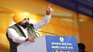 मोगा में CM ने दी विकास परियोजनाओं की  सौगात:50 बेड के अस्पताल का शिलान्यास, स्कूल ऑफ एमिनेंस की रखी नींव